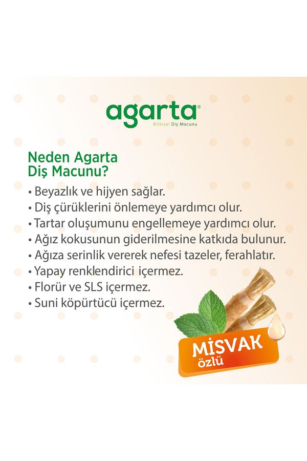 Doğal Misvak Özlü Florürsüz Beyazlatıcı Diş Macunu 100 Ml/130 gr_5