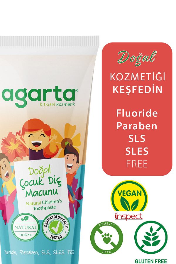 Doğal Florürsüz Çocuk Diş Macunu Çilekli 75 ml_2