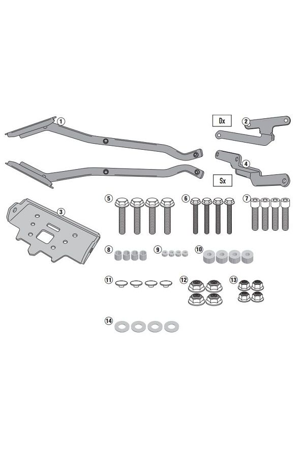 4116FZ KAWASAKI Z300 (15-16) ARKA ÇANTA TAŞIYICI