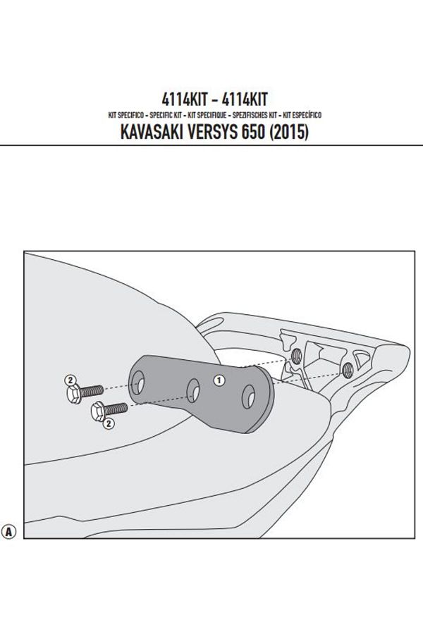 4114KIT KAWASAKI VERSYS 650 (15-23) YAN ÇANTA TAŞIYICI BAĞLANTI KITI
