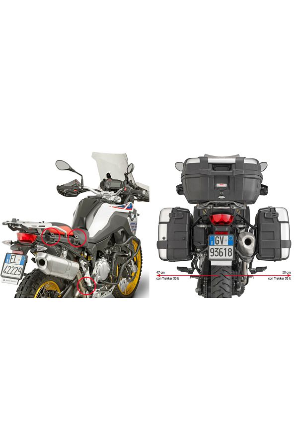 PLR5127 BMW F750GS - F850GS (18-23) - F850GS ADVENTURE (19-23) YAN ÇANTA TAŞIYICI