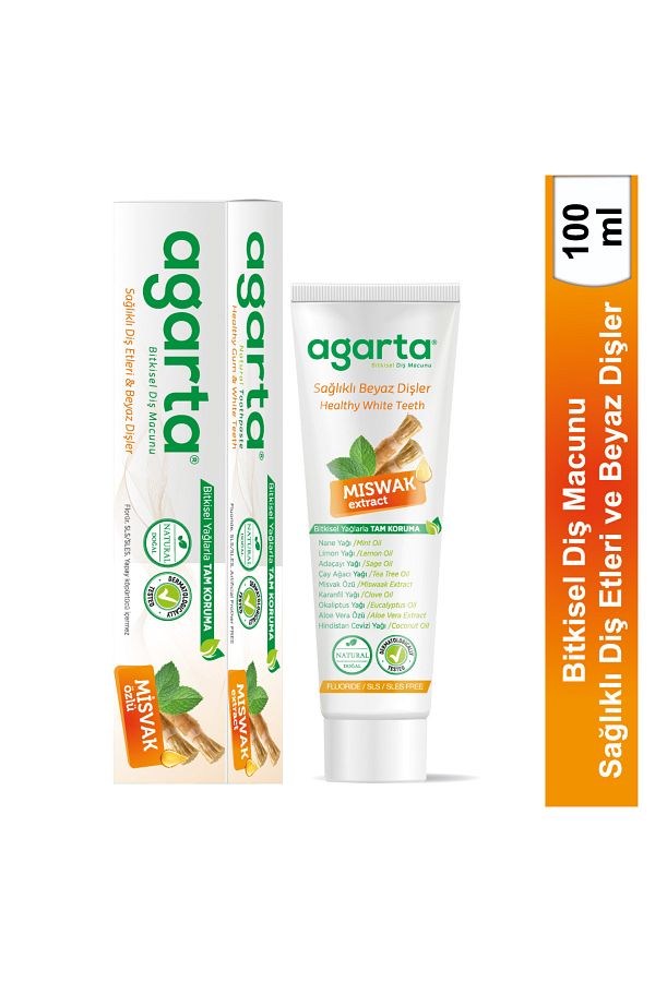 Doğal Misvak Özlü Florürsüz Beyazlatıcı Diş Macunu 100 Ml/130 gr_1