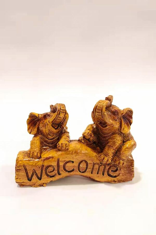 Sevimli Şımarık Welcome Yazılı Fil Biblo