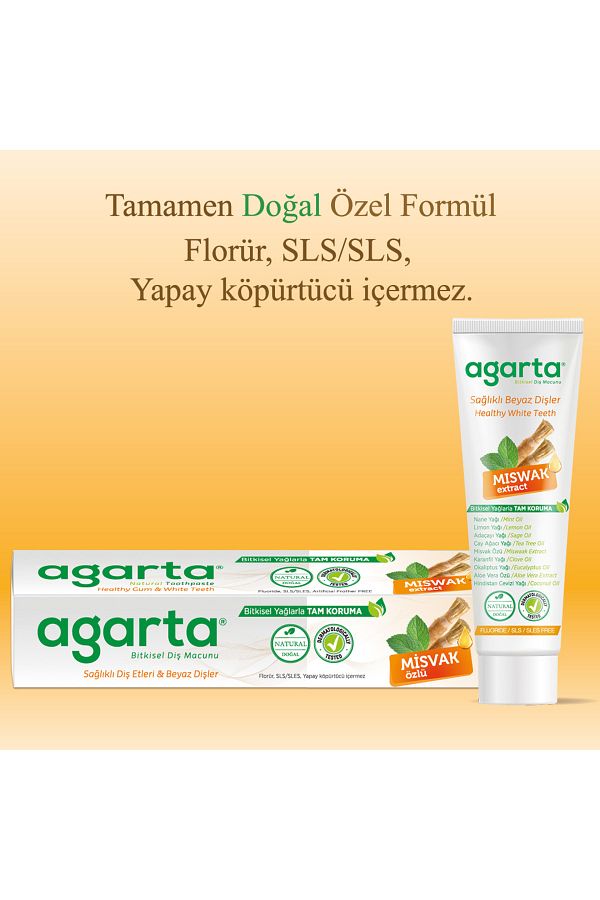 Doğal Misvak Özlü Florürsüz Beyazlatıcı Diş Macunu 100 Ml/130 gr_4
