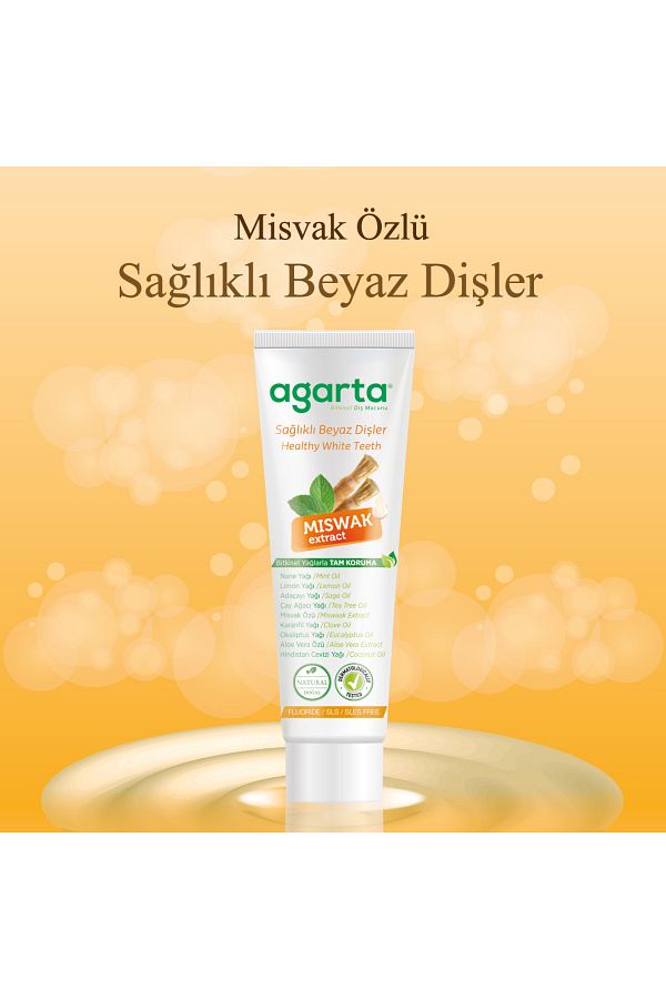 Doğal Misvak Özlü Florürsüz Beyazlatıcı Diş Macunu 100 Ml/130 gr_3