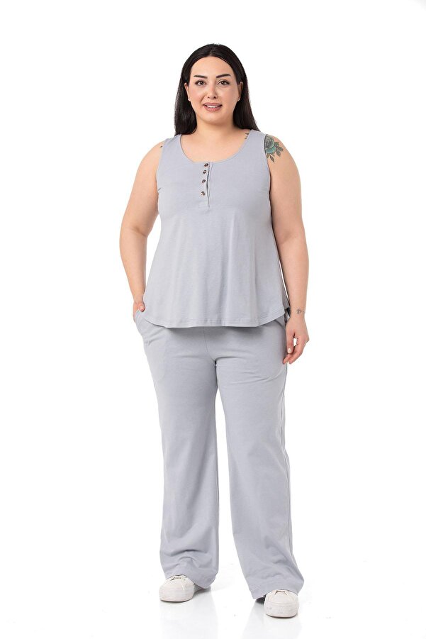 Combed-cotton Tracksuit — Light Grey