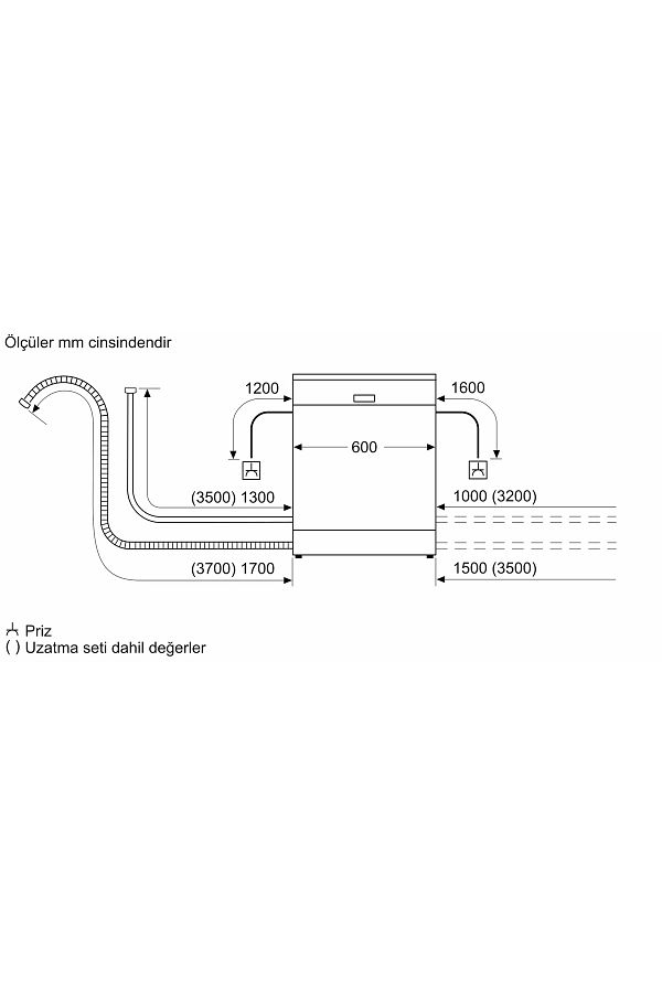 Bosch SMV2IKX01T Bosch Tam Ankastre Bulaşık Makinesi 60 cm - Görsel 7
