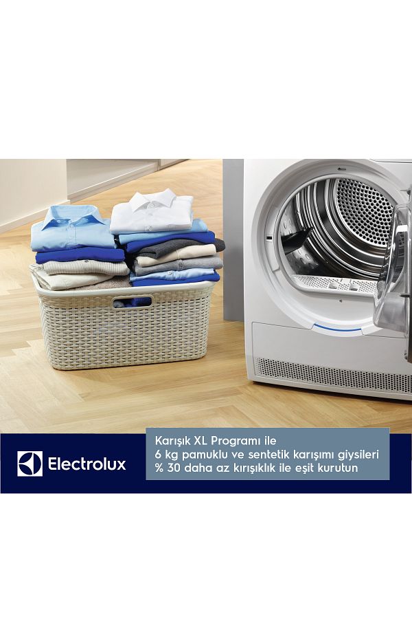 Electrolux EW9H189ST CycloneCare 3DSense 9 kg Wi-Fi A+++ Enerji Sınıfı Inverter Kurutma Makinesi - Görsel 6