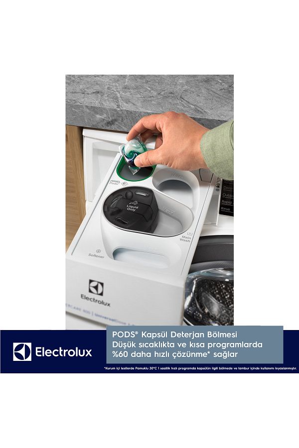 Electrolux EW6F341PST UniversalDose A Enerji Sınıfı 10kg 1400 Devir Çamaşır Makinesi Beyaz - Görsel 3