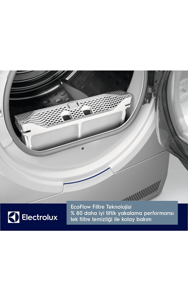 Electrolux EW9H189ST CycloneCare 3DSense 9 kg Wi-Fi A+++ Enerji Sınıfı Inverter Kurutma Makinesi - Görsel 9
