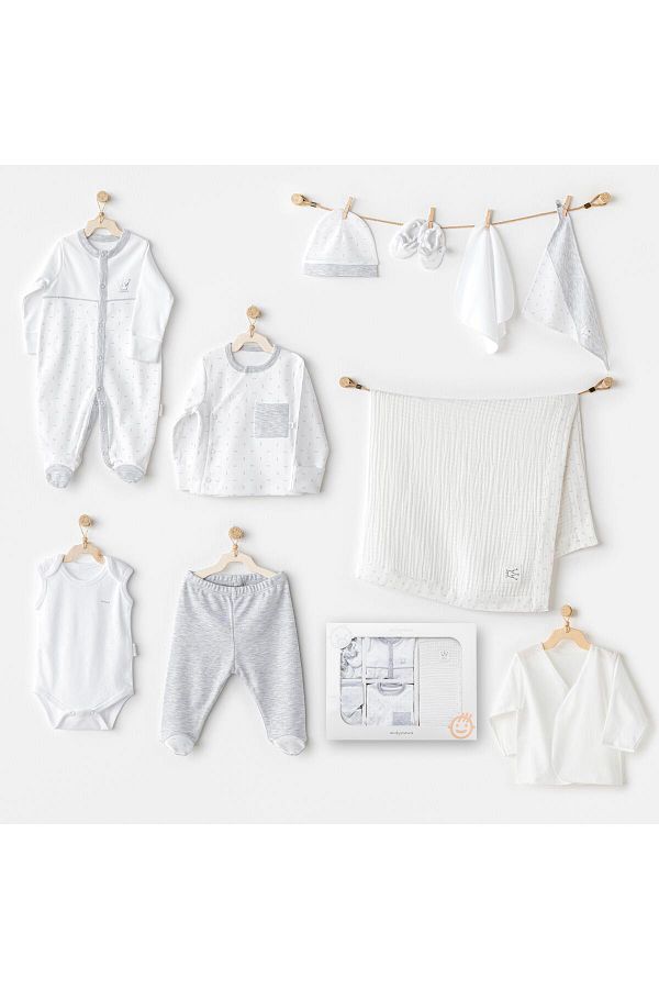 Erkek Bebek Hastane Çıkışı 10 Parça Newborn Set Wawa Boys AC24721
