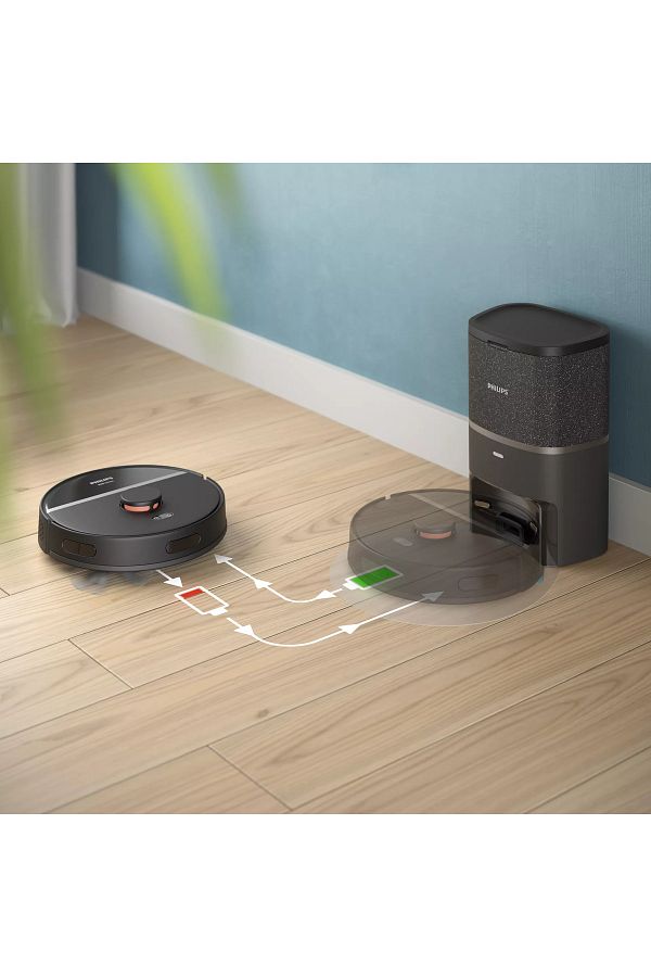 Philips Otomatik Boşaltma İstasyonlu 230dk çalışma süresi Anti Alerjik MOP-Halı tanıma - Görsel 5