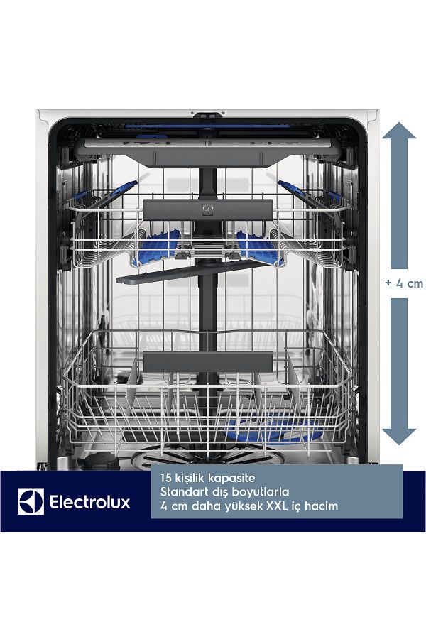 Electrolux ESM89400SX MaxiFlex SatelliteClean AirDry C Enerji 8 Program 14 Kişilik XXL Bulaşık Makinesi Inox - Görsel 2