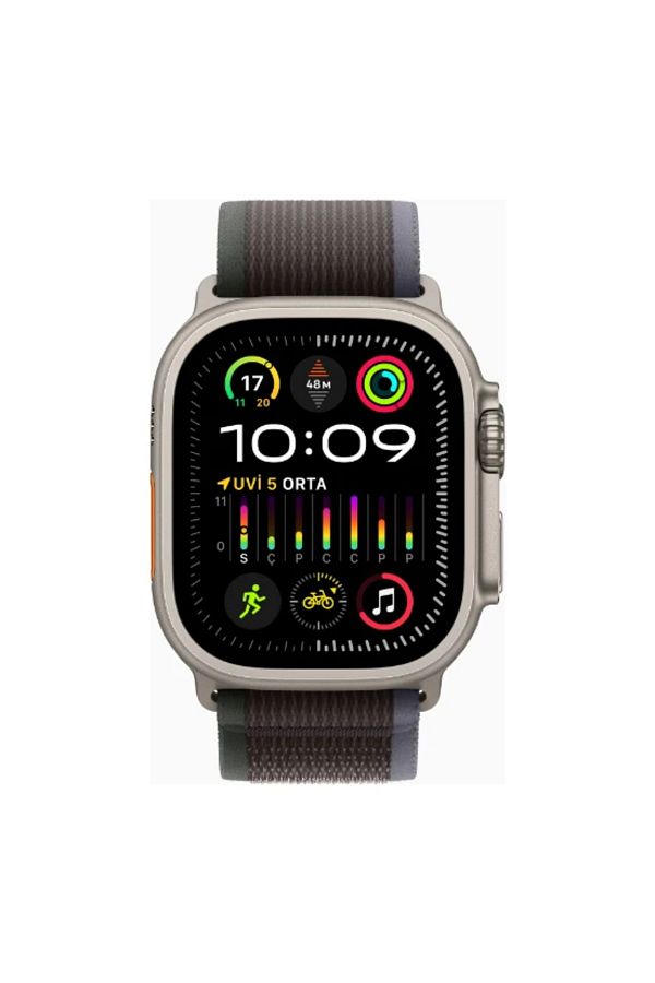 Apple Watch Ultra 2 Gps Cellular, 49mm Titanium Case With Blue/black Trail Loop - M/l - Görsel 2