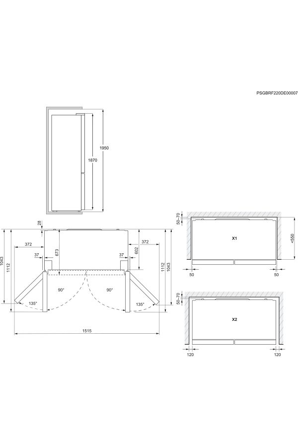 Electrolux ELT9VE52U0 MultiSwitch 522L 4 Kapılı No-Frost Gardrop Tipi Buzdolabı E Enerji Sınıfı Inox - Görsel 11