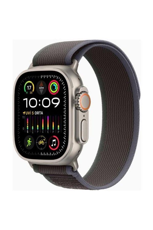 Apple Watch Ultra 2 Gps Cellular, 49mm Titanium Case With Blue/black Trail Loop - M/l