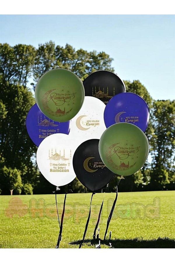 Ramazan Ayı Hoşgeldin Ramazan Baskılı 30 Adet Balon  Ramazan Balon