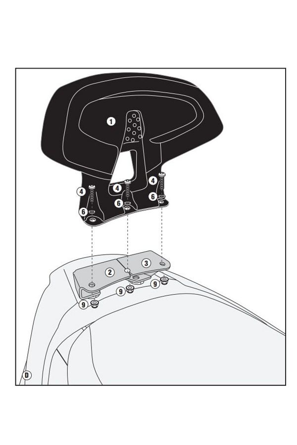 KTB6107A KYMCO DOWNTOWN ABS 125I / 350I (15-23) SISSYBAR