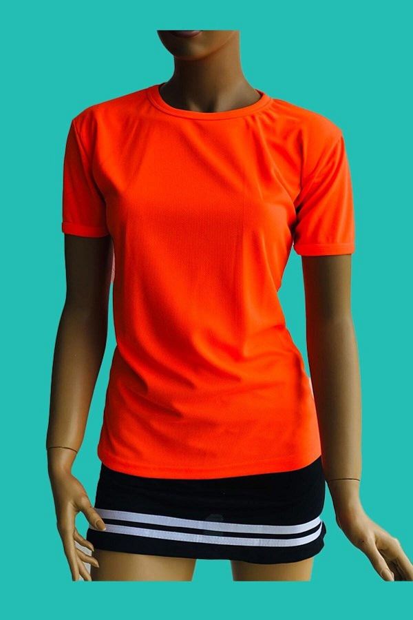 Kız Çocuk Turuncu Fosforlu Spor T-Shirt