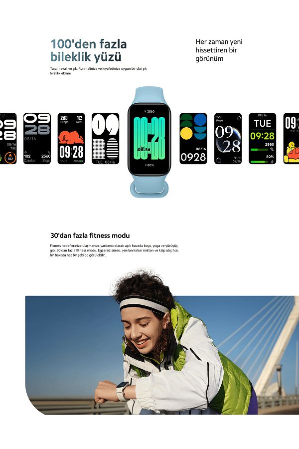 Xiaomi Redmi Smart Band 2 Nabız Ölçer Su Geçirmez Android Ios Iphone Uyumlu Akıllı Bileklik Saat - Görsel 4