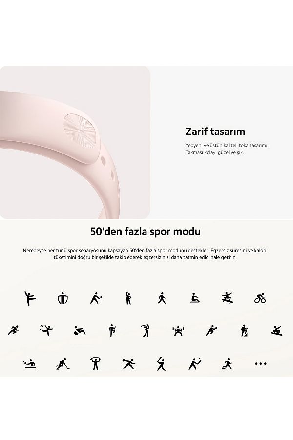 Xiaomi Smart Band 8 Active Nabız Ölçer Su Geçirmez Android Ios Iphone Uyumlu Akıllı Bileklik Saat - Görsel 5