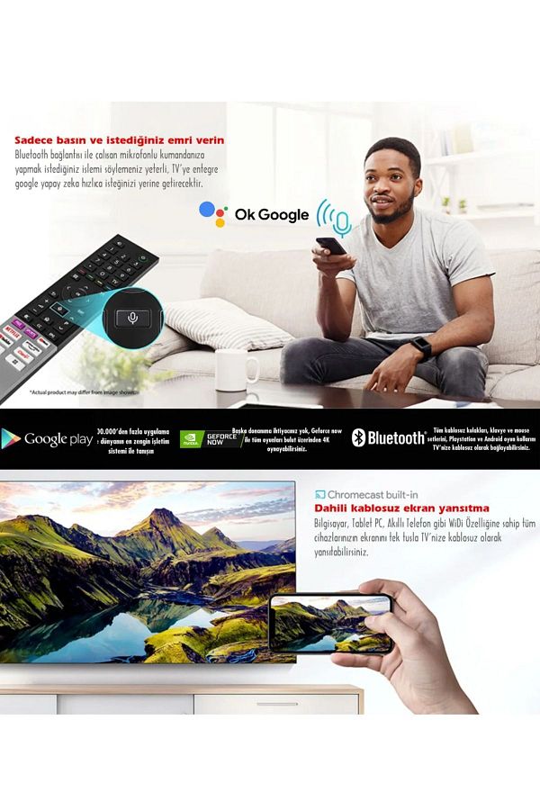 VESTEL 43" / 109 Ekran Uydu Alıcılı Full Hd Android Led Tv Refurbished - 2 Yıl Garanti - Görsel 2