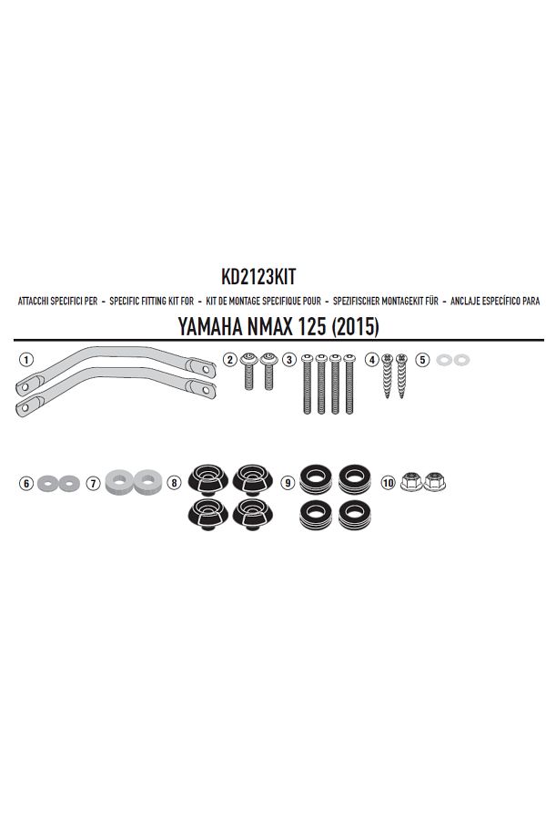 D2123KITK YAMAHA N-MAX 125-155 (15-20) RÜZGAR SİPERLİK BAĞLANTISI