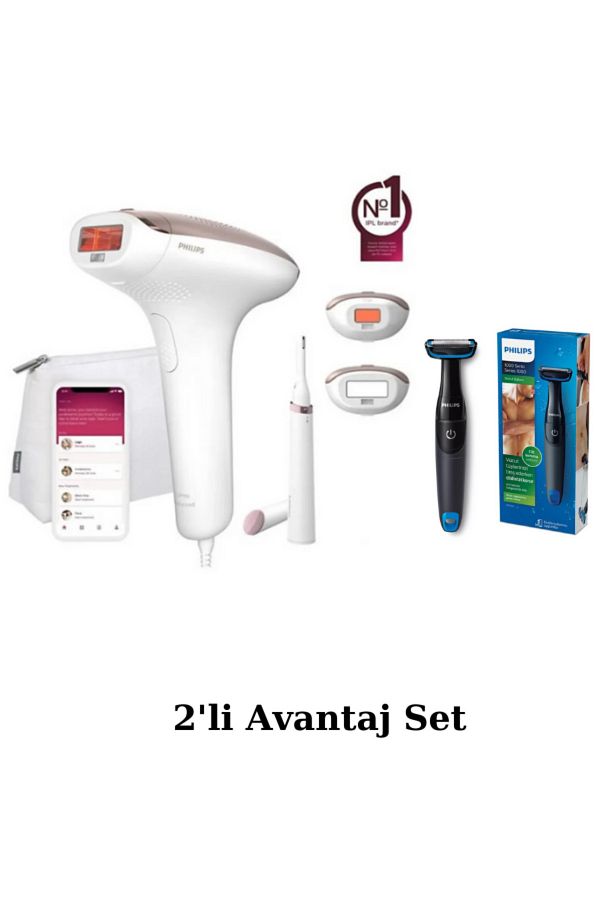 Philips Lumea Advanced BRI921/00 IPL Lazer Epilasyon Aleti+BG1024 Lazer Epilasyon Öncesi Tıraş Makinesi Seti