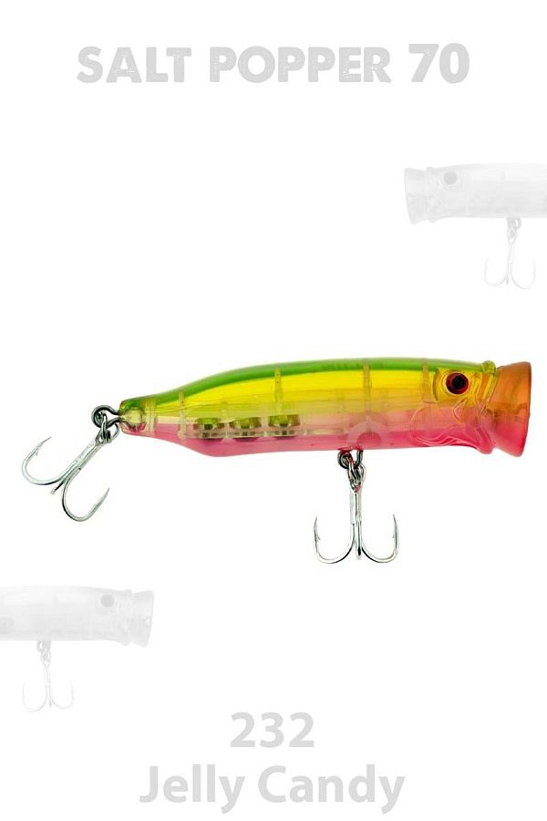 Salt Popper 70mm 9.5gr Su Üstü Maket Balık - 232 Jelly Candy