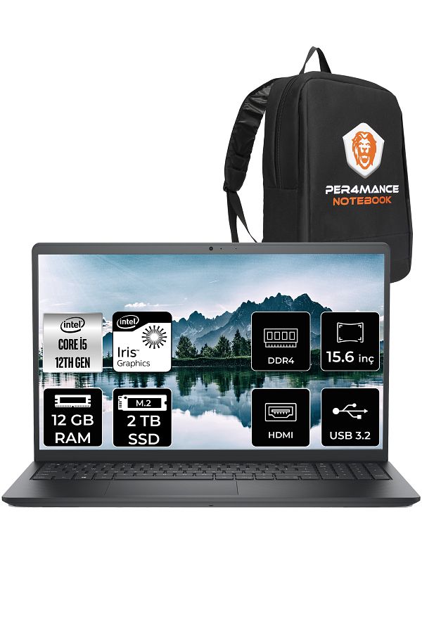 Dell Vostro 3520 i5 1235U 12GB RAM 2TB SSD 15.6'' FHD FDOS N5315PVNB3520U & PER4 ÇANTA