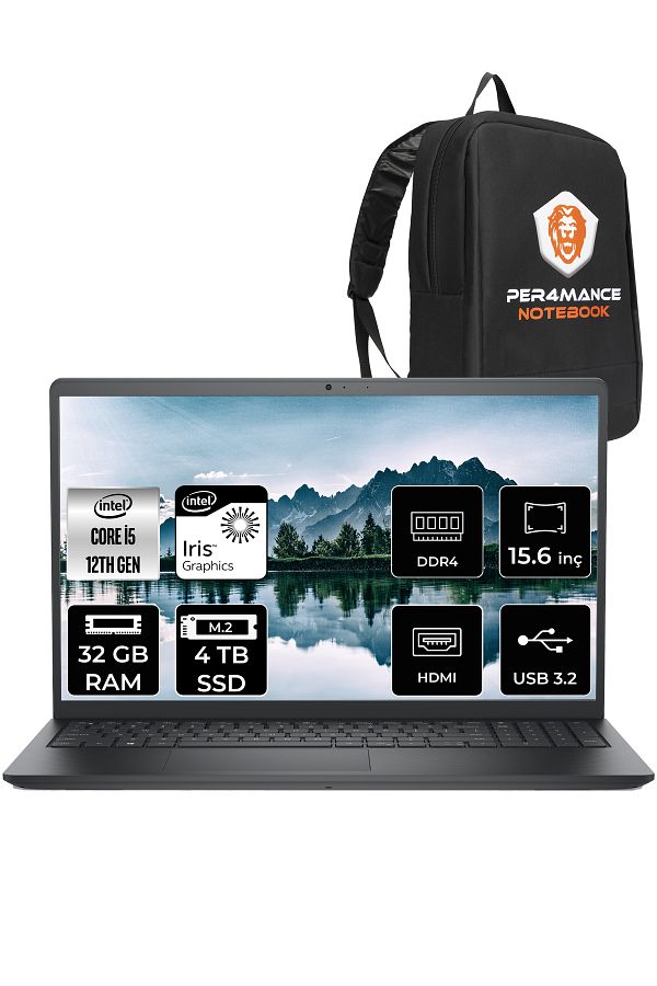 Dell Vostro 3520 i5 1235U 32GB RAM 4TB SSD 15.6'' FHD FDOS N5315PVNB3520U & PER4 ÇANTA