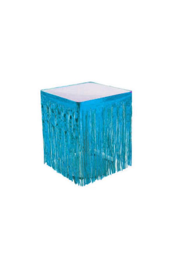 Masa Kenari Eteği Fonsüsü Metalize Mavi 350x70 Cm