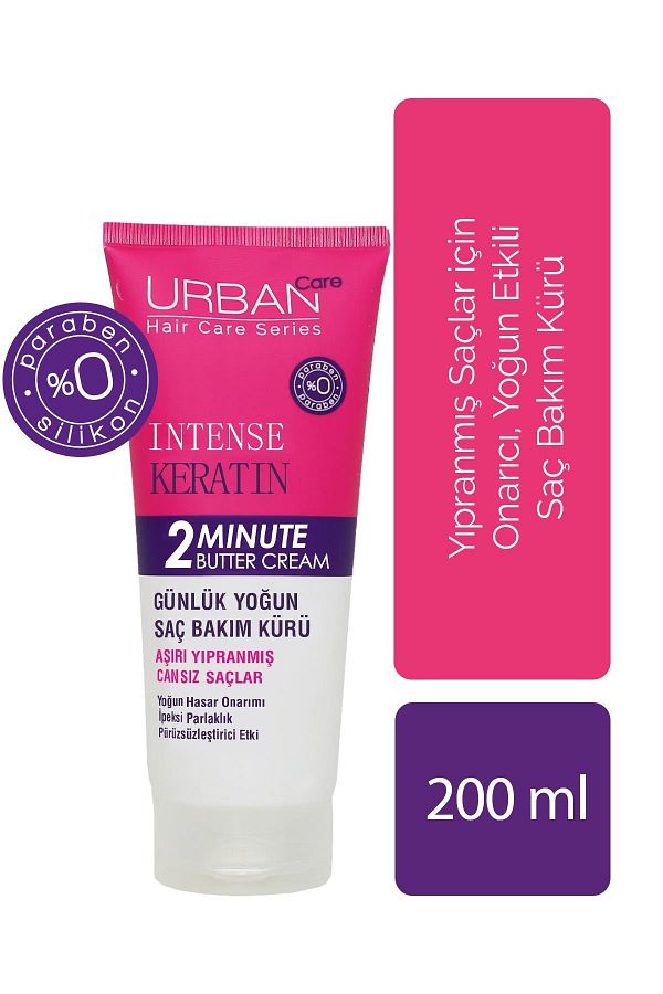 Intense Keratin Aşırı Yıpranmış Saçlara Özel Günlük Yoğun Saç Bakım Maskesi-200ml-vegan
