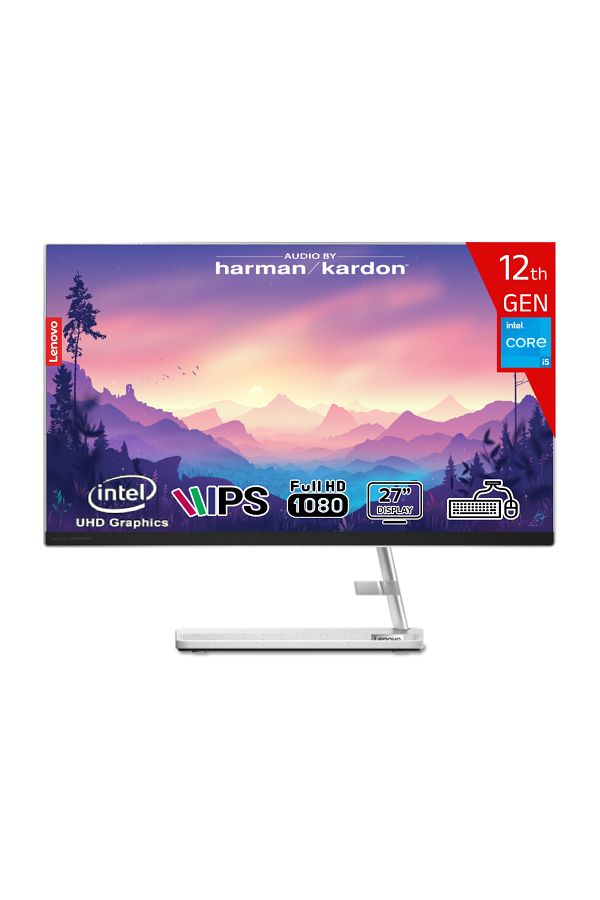 LENOVO Intel i5-12450H 8GB 1TB SSD FreeDos 27 IPS FHD F0GJ00GSTX-81 Beyaz AIO Bilgisayar