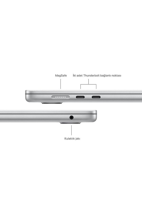 Apple MRYQ3TU/A/Macbook Air/M3/8/512/10/15 inç /Silver - Görsel 6