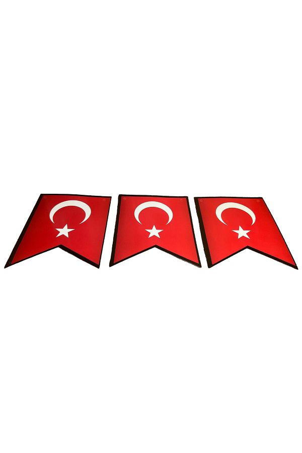 Türk Bayraklı Flama Dekoratif Banner 23 Nisan 29 Ekim Asma Süs