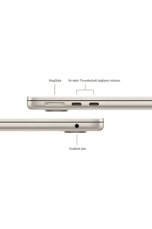 Apple MRXU3TU/A/Macbook Air/M3/8/512/10/13 inç/Starlight - Görsel 7