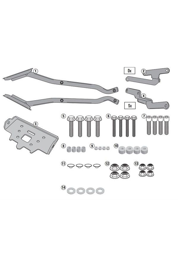 Uyumlu 4116fz Kawasakı Z300 (15-16) Arka Çanta Taşıyıcı