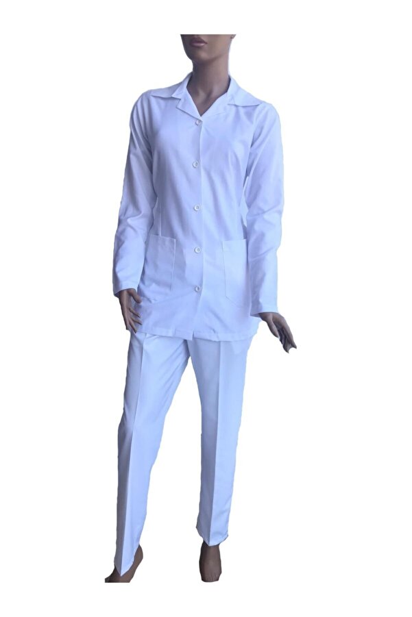 Unisex Beyaz Pantolon Ceket Üniforma