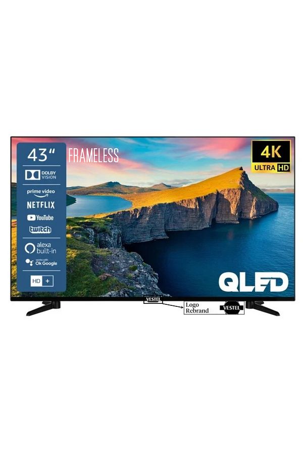 VESTEL 43"/109 Ekran Uydu Alıcılı Ultra Hd 4k Smart QLED Tv (İhracat Ürünü)