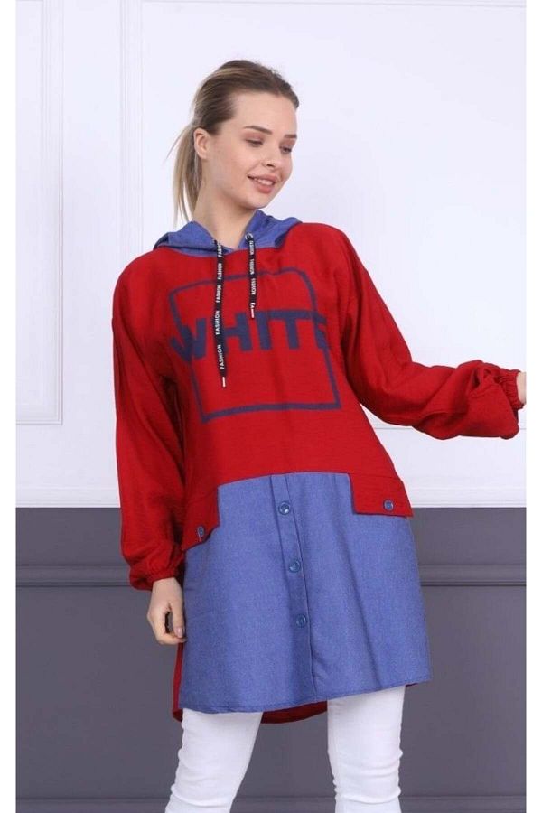 6548 Kapüşonlu Tunik