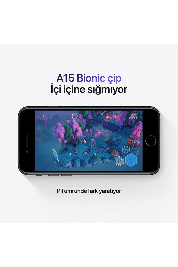 Apple iPhone SE 2022 128 GB Siyah Cep Telefonu (Apple Türkiye Garantili) - Görsel 7