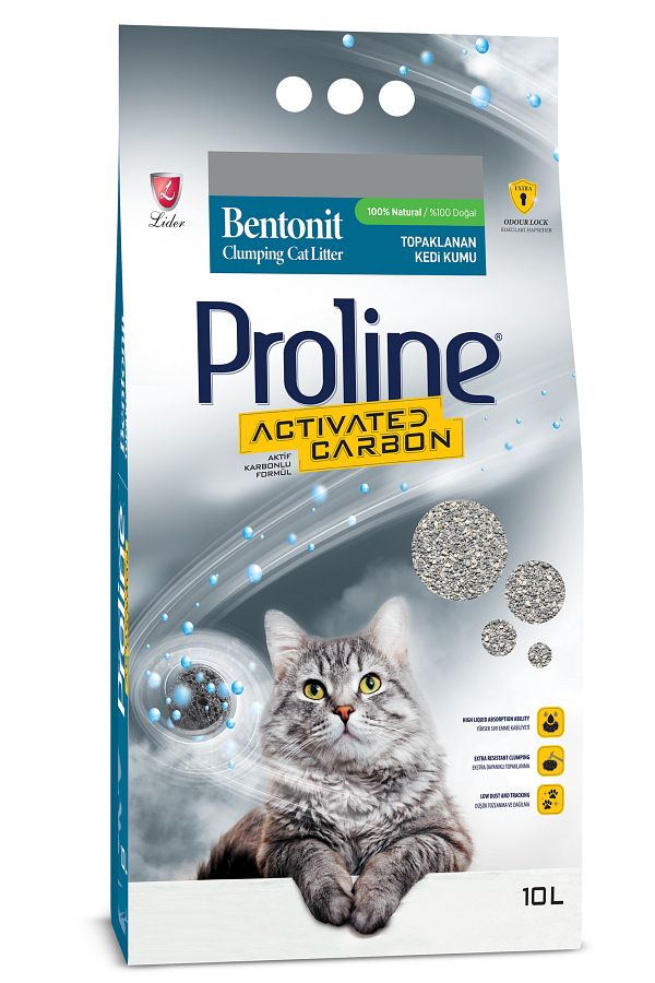 Proline Aktif Karbonlu Kedi Kumu 10 Lt