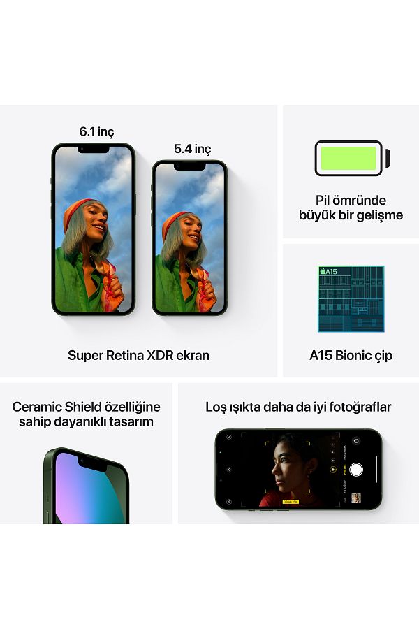 Apple iPhone 13 512GB Yeşil Cep Telefonu (Apple Türkiye Garantili) - Görsel 8