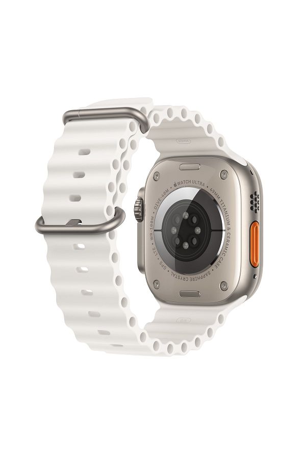 Apple Watch Ultra 2 GPS + Cellular, 49mm Titanyum Kasa ve Beyaz Ocean Kordon - Görsel 3
