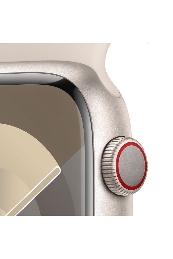 Apple Watch Series 9 GPS + Cellular 45mm Yıldız Işığı Alüminyum Kasa ve Yıldız Işığı Spor Kordon - M/L - Görsel 3