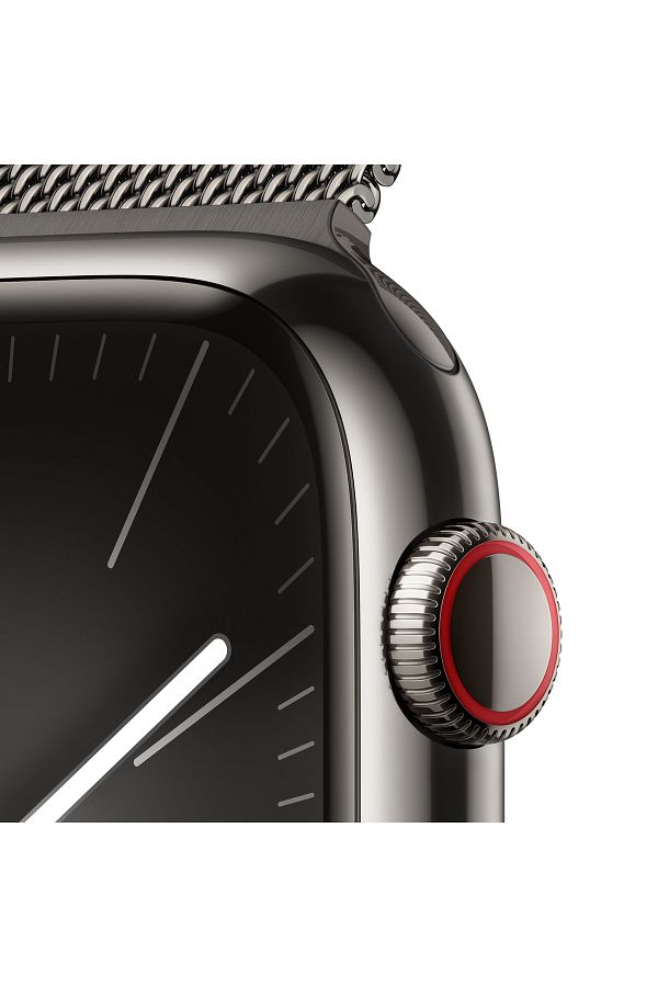 Apple Watch Series 9 GPS + Cellular 45mm Grafit Paslanmaz Çelik Kasa ve Grafit Milano Loop - Görsel 3