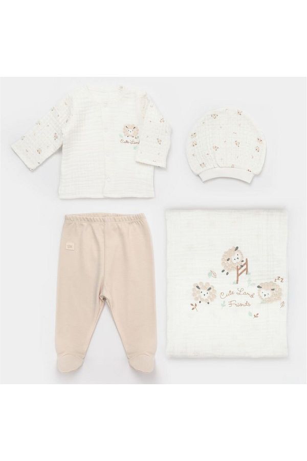 Lamb Friends 4'lü Battaniyeli Tüllü Set 62347