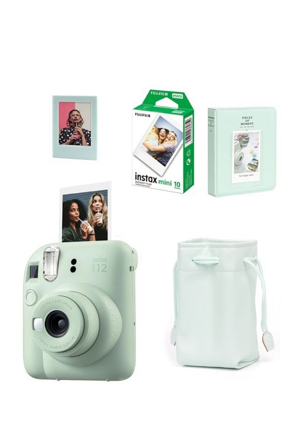 Fujifilm Instax Mini 12 Fotoğraf Makinesi-10lu Film-Büzgülü Kılıf-64lü Albüm ve Mıknatıslı Çerçeve Seti 2