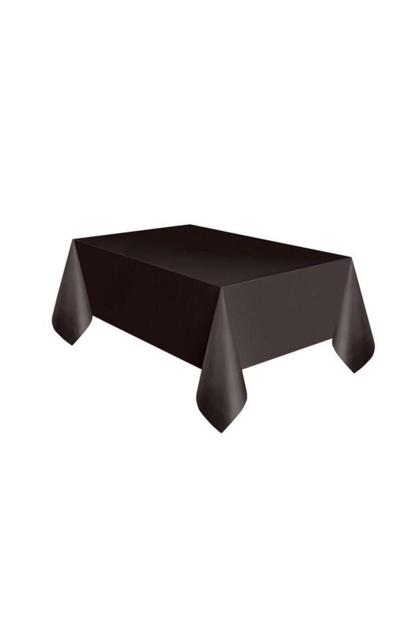 Düz Siyah Plastik Kullan At  Masa Örtüsü 1.20 cm * 1.80 cm
